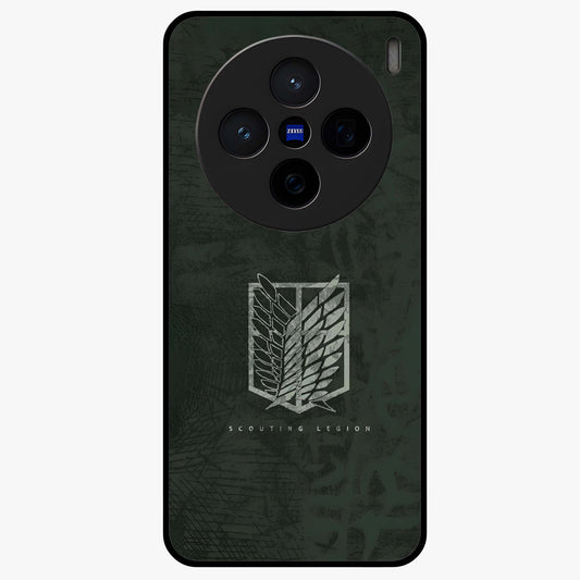 Wings Of Freedom Glass Case showing flat back view with symbolic wings artwork and glossy glass finish.