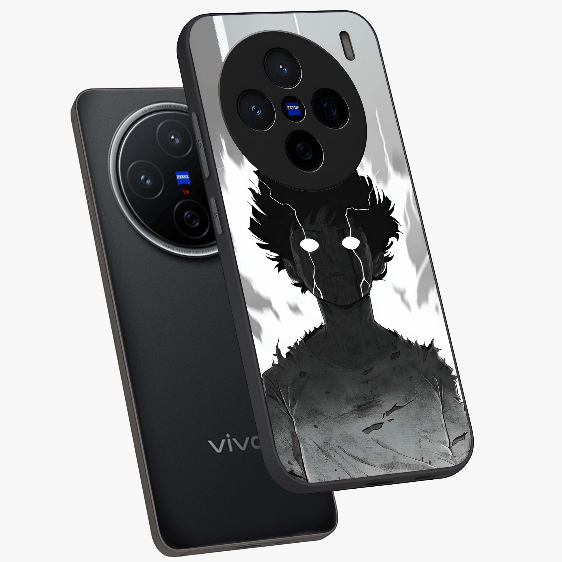Awakened Inner Rage Glass Case displayed in angled mockup highlighting powerful graphic design and bold artistic theme.