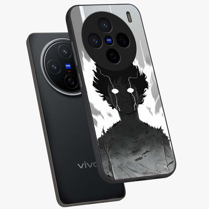 Awakened Inner Rage Glass Case displayed in angled mockup highlighting powerful graphic design and bold artistic theme.