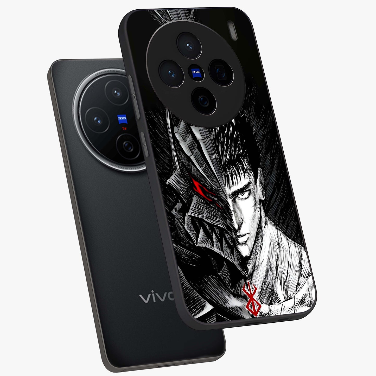 Berserker Blood Oath Glass Case displayed in angled mockup highlighting dark fantasy graphic design and powerful theme.