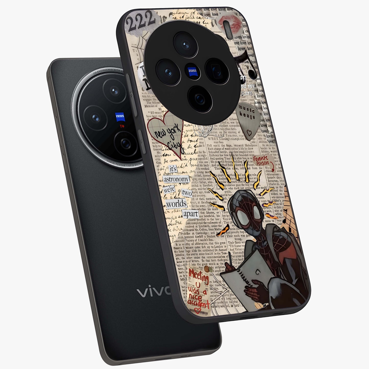 City Dream Sketch Glass Case displayed in angled mockup highlighting minimal city illustration with aesthetic sketch style.