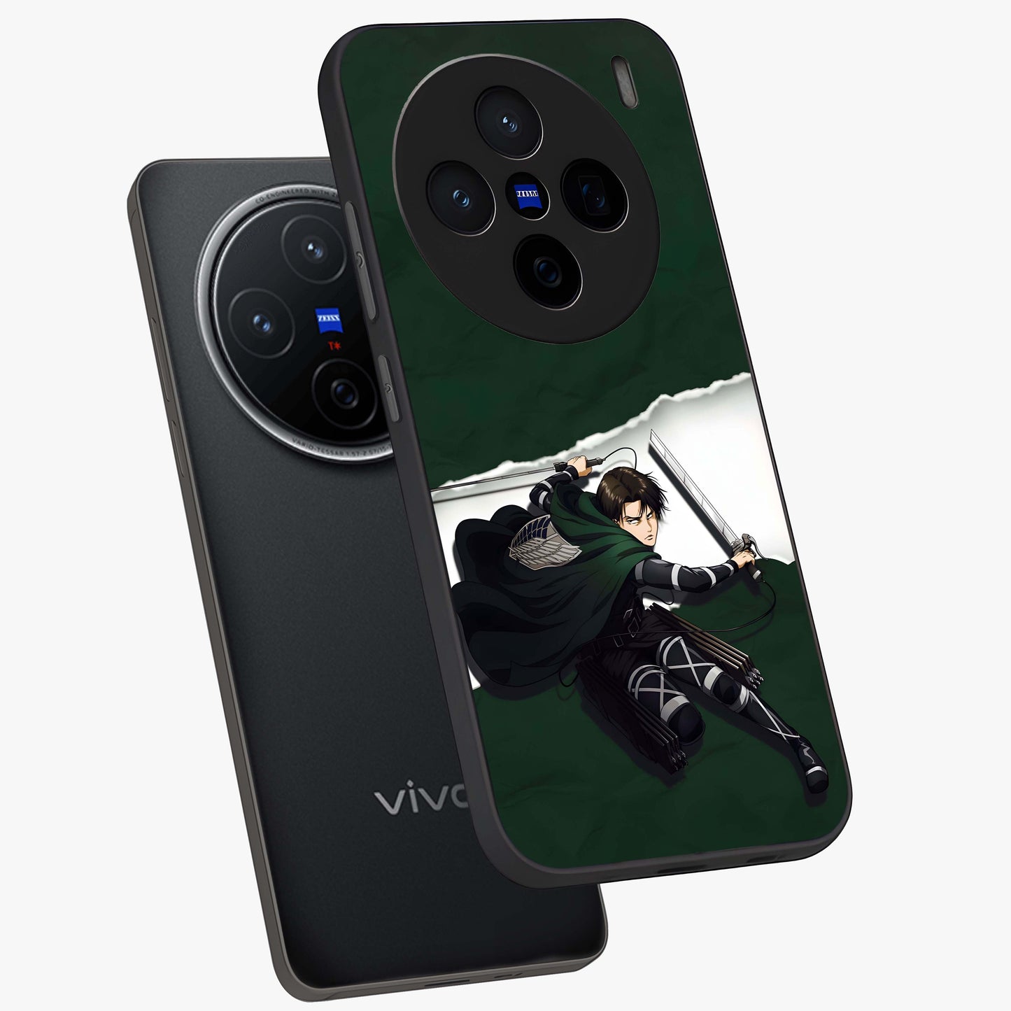 Emerald War Vanguard Glass Case displayed in angled mockup highlighting intense battle inspired design with emerald tone aesthetic.
