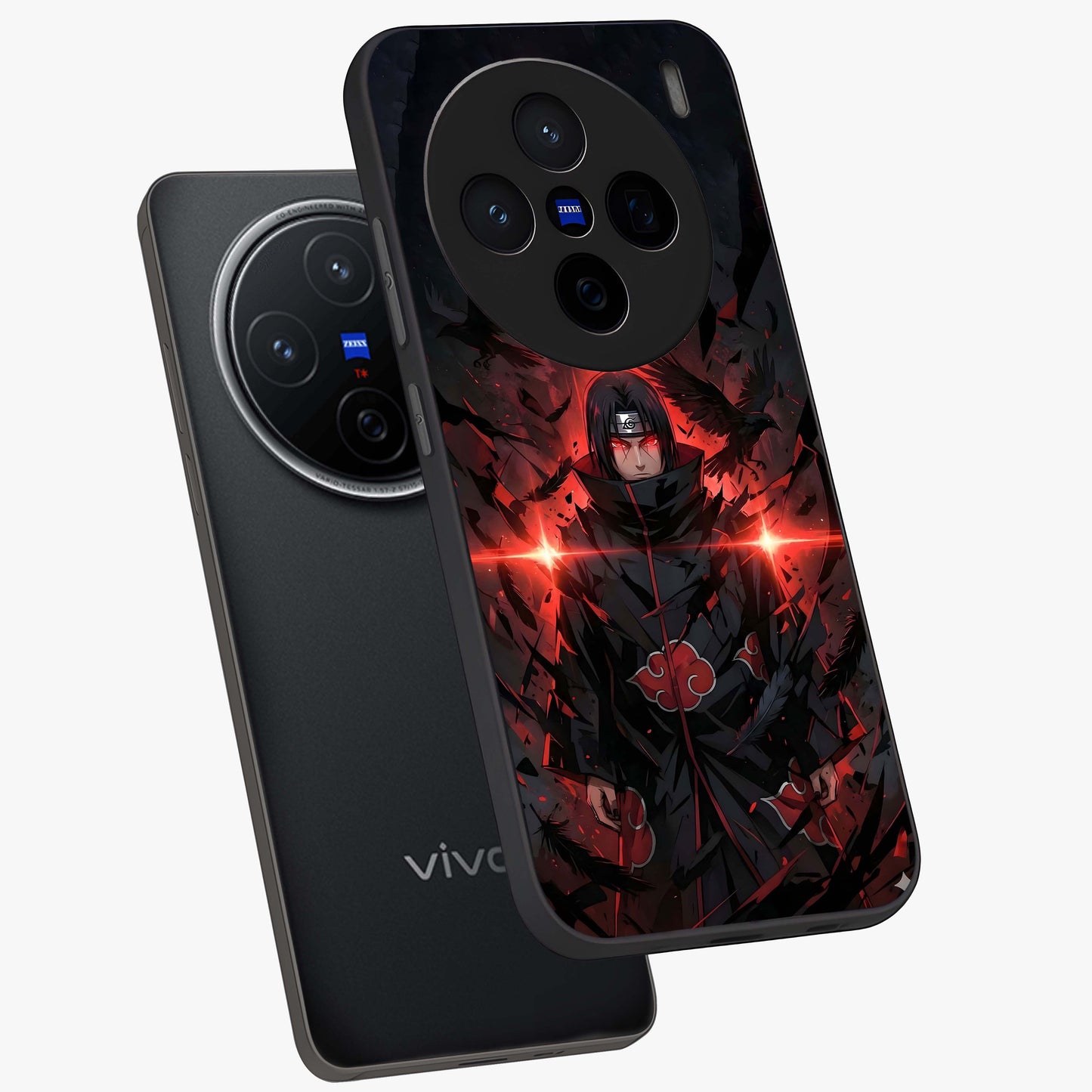 Focused Blade Discipline Glass Case displayed in angled mockup highlighting clean minimal text artwork with modern aesthetic style.