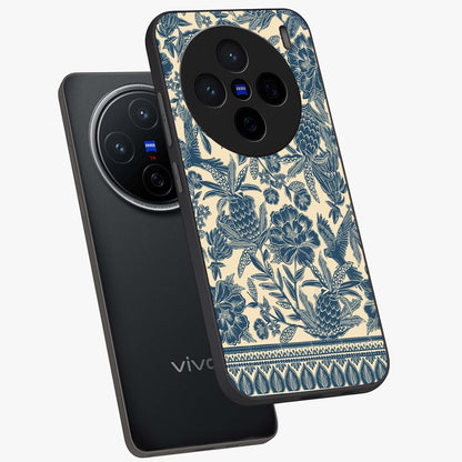 Heirloom Wild Bloom Glass Case displayed in angled mockup highlighting botanical bloom design with classic aesthetic style.
