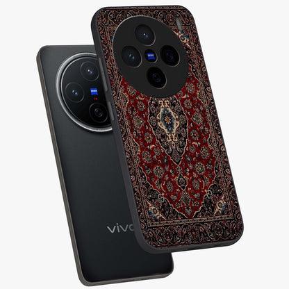 Heritage Carpet Royale Glass Case displayed in angled mockup highlighting intricate royal carpet design with heritage aesthetic.
