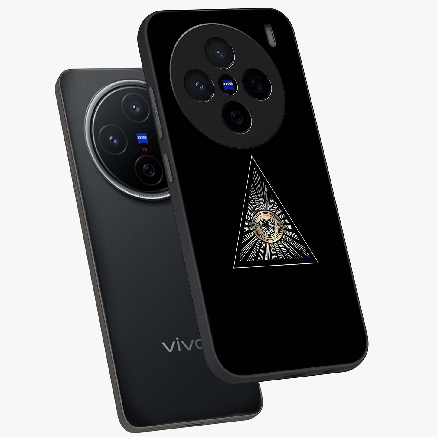 Illuminati Evil Glass Case displayed in angled mockup highlighting dark occult inspired design with bold aesthetic style.
