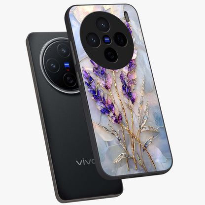 Lavender Dream Glow Glass Case displayed in angled mockup highlighting dreamy purple glow design with soft artistic style.