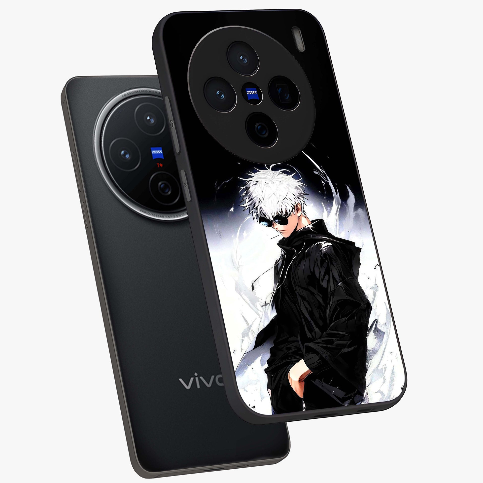 Limitless Shadow King Glass Case displayed in angled mockup highlighting dramatic dark hero design with intense aesthetic.