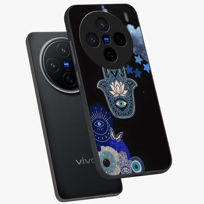 Mystic Hand Aura Glass Case displayed in angled mockup highlighting magical aura design with spiritual aesthetic style.