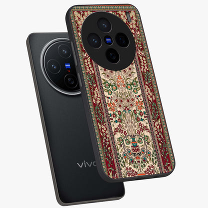 Persian Inspired Glass Case displayed in angled mockup highlighting intricate traditional design with elegant cultural aesthetic.