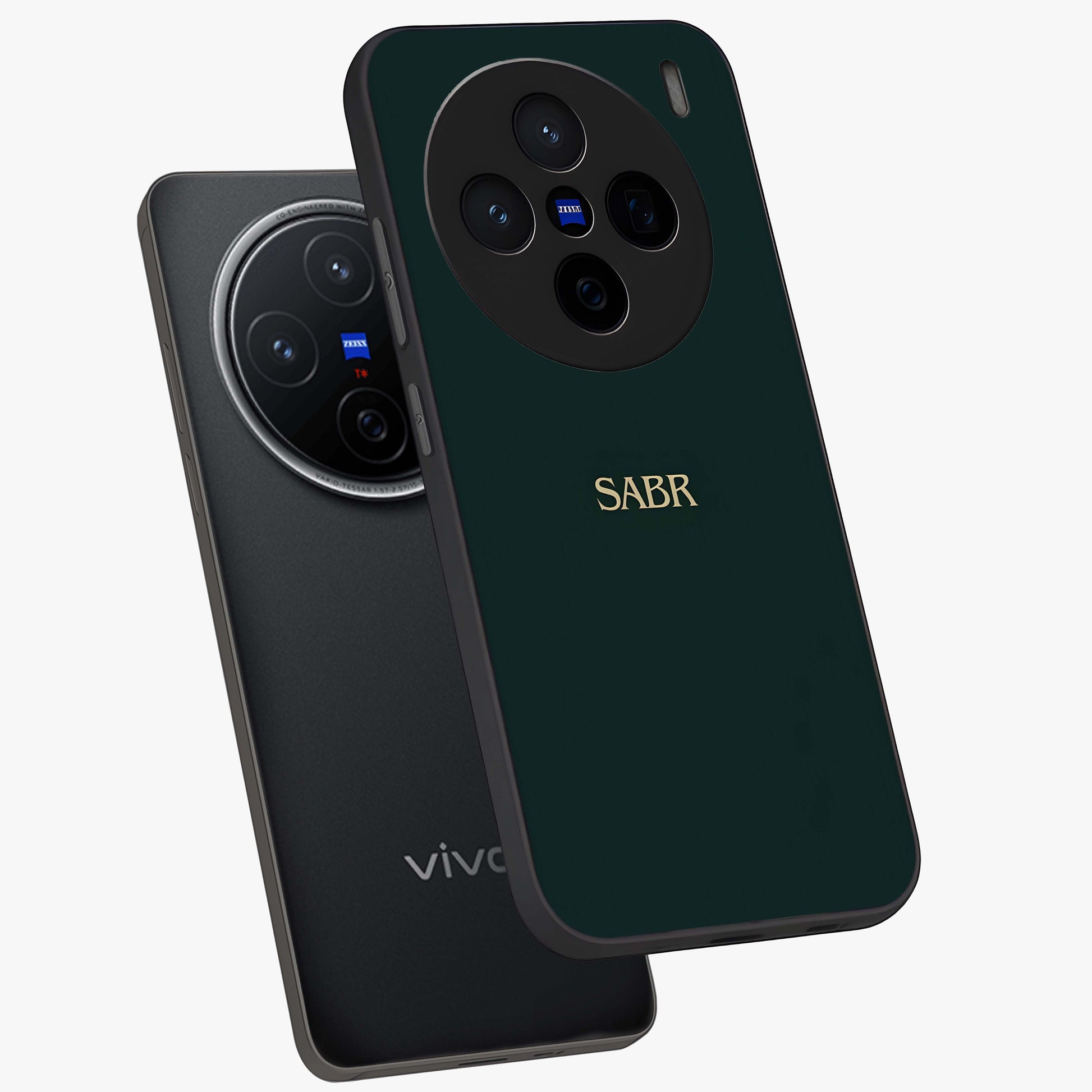 Sabr Minimal Patience Glass Case displayed in angled mockup highlighting simple inspirational design with clean aesthetic style.