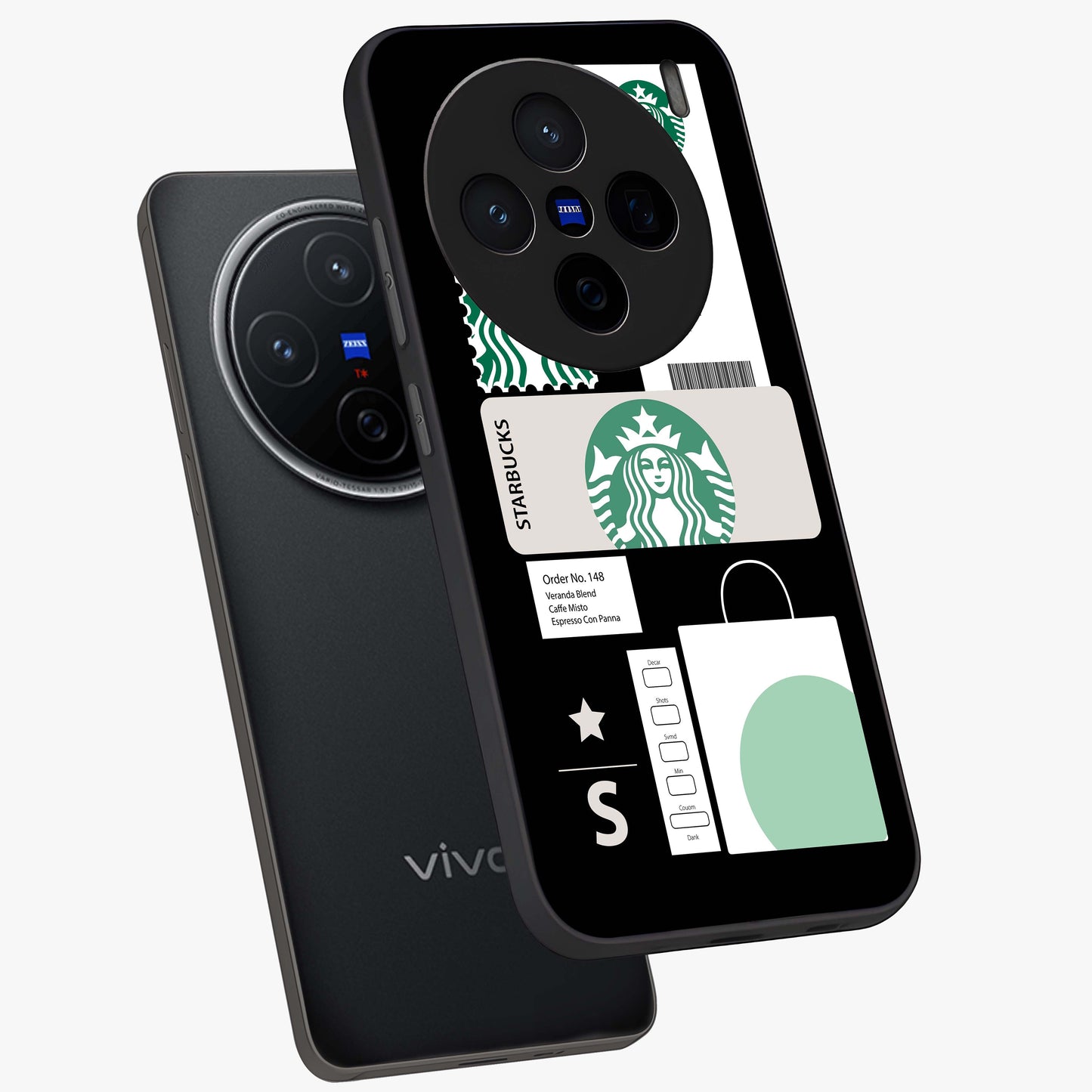 Starbucks Mocha Glass Case displayed in angled mockup highlighting stylish mocha themed design with cozy café aesthetic.