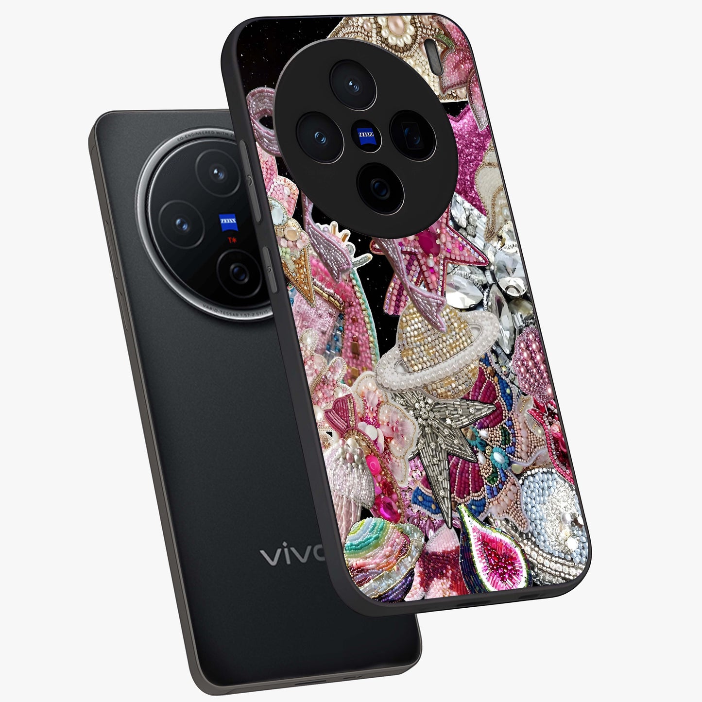 Starlit Jewel Dream Glass Case displayed in angled mockup highlighting glowing celestial jewel design with dreamy aesthetic.