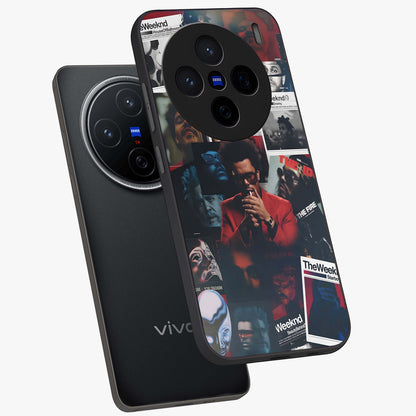 The Weeknd Glass Case displayed in angled mockup highlighting stylish pop culture inspired design with modern aesthetic.