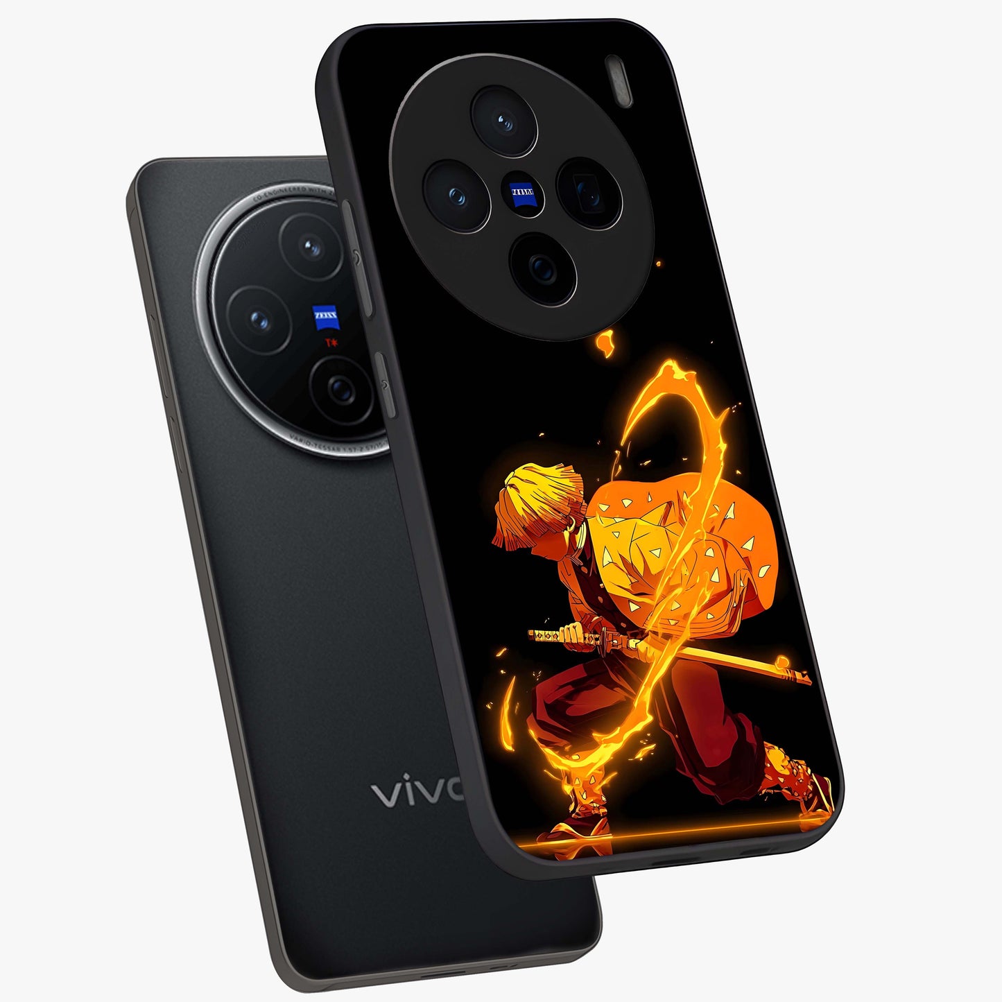 Thunder Flame Execution Glass Case displayed in angled mockup highlighting dramatic fire themed design with intense fantasy aesthetic.