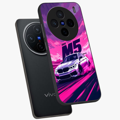 Velocity Drift Pulse Glass Case displayed in angled mockup highlighting dynamic drift design with sporty automotive aesthetic.
