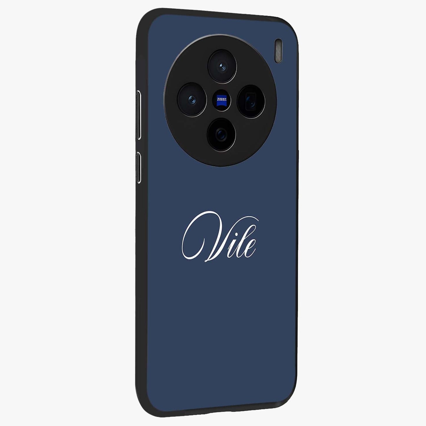 Blue Vintage Floral Pattern Glass Case displayed in angled mockup highlighting classic blue floral pattern and retro aesthetic design.
