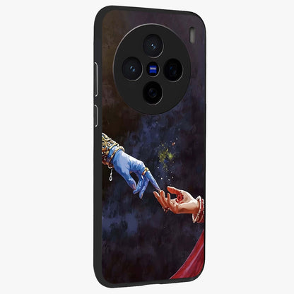 Divine Touch Eternal Glass Case upright view showcasing peaceful spiritual artwork with eternal divine theme.