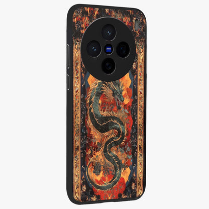 Inferno Dragon Soul Glass Case upright view showcasing intense dragon artwork with fantasy fire theme.
