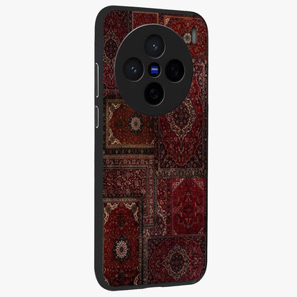 Persian Velvet Tale Glass Case upright view showcasing elegant Persian artwork with classic heritage theme.