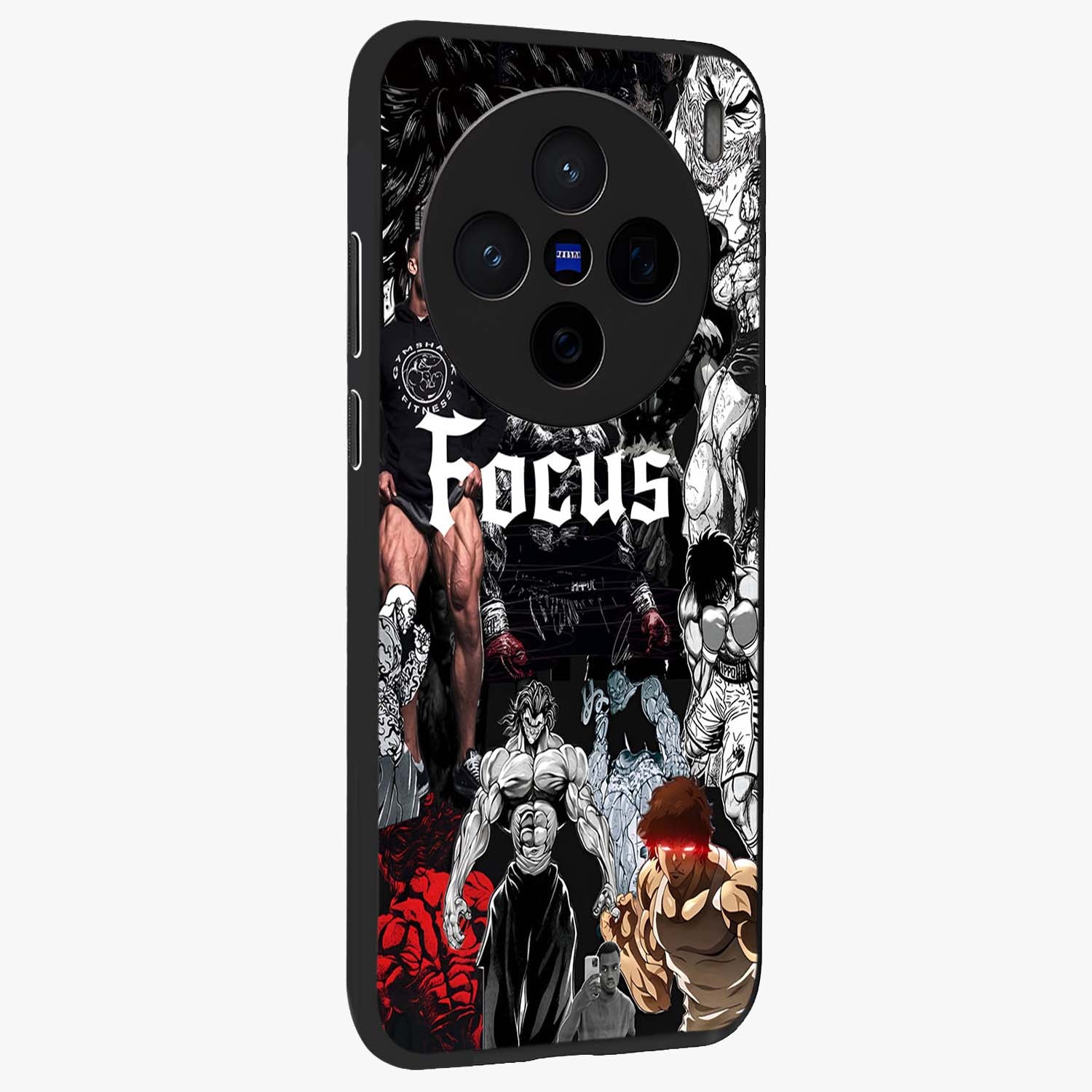 Relentless Power Focus Glass Case upright view showcasing strong inspirational artwork with powerful focus theme.
