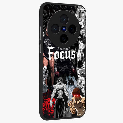 Relentless Power Focus Glass Case upright view showcasing strong inspirational artwork with powerful focus theme.