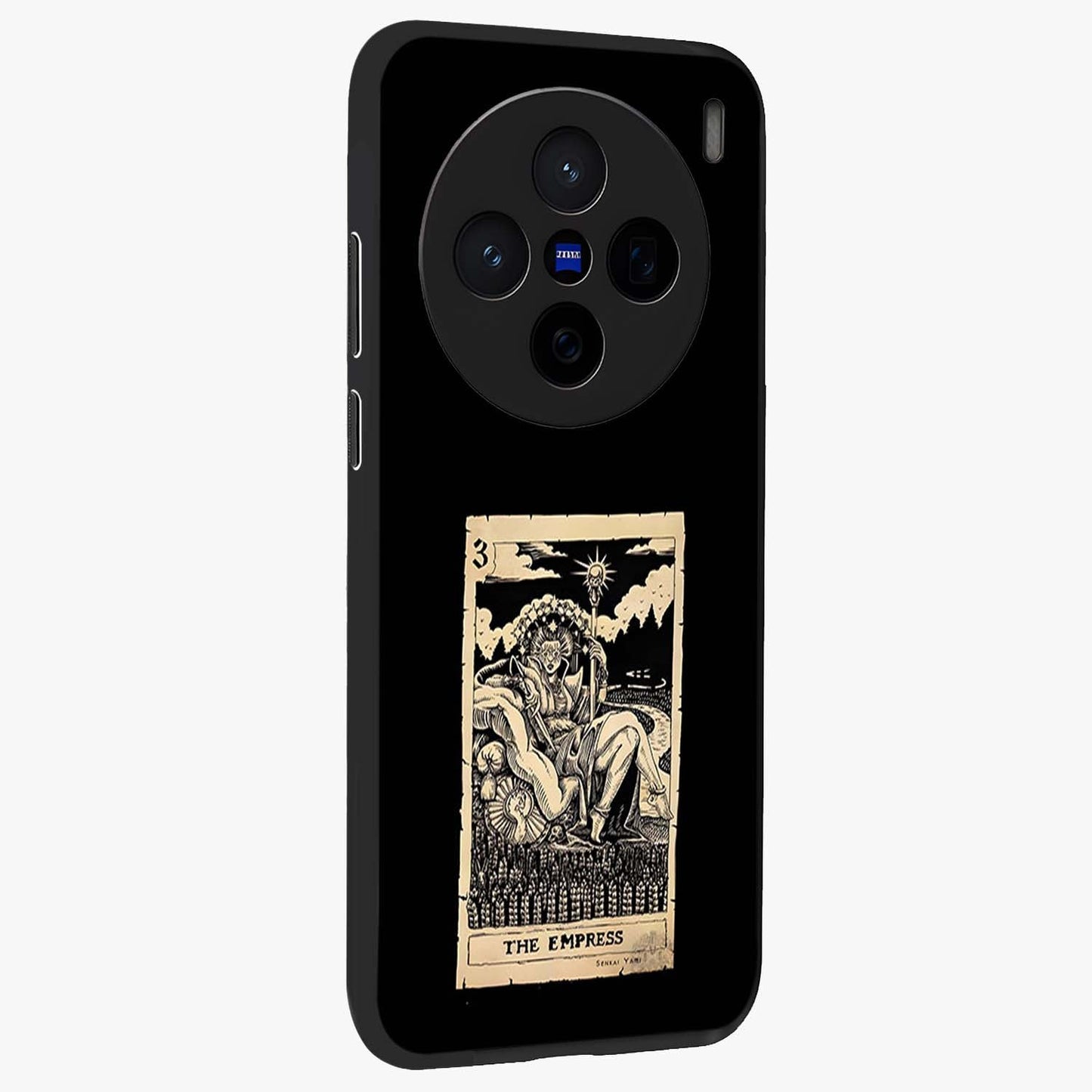 The Empress Glass Case upright view showcasing powerful empress themed artwork with luxurious artistic theme.