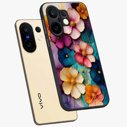 Artlyn Grace Flower Pattern Glass Case displayed in angled mockup highlighting delicate flower pattern design and smooth glass surface.