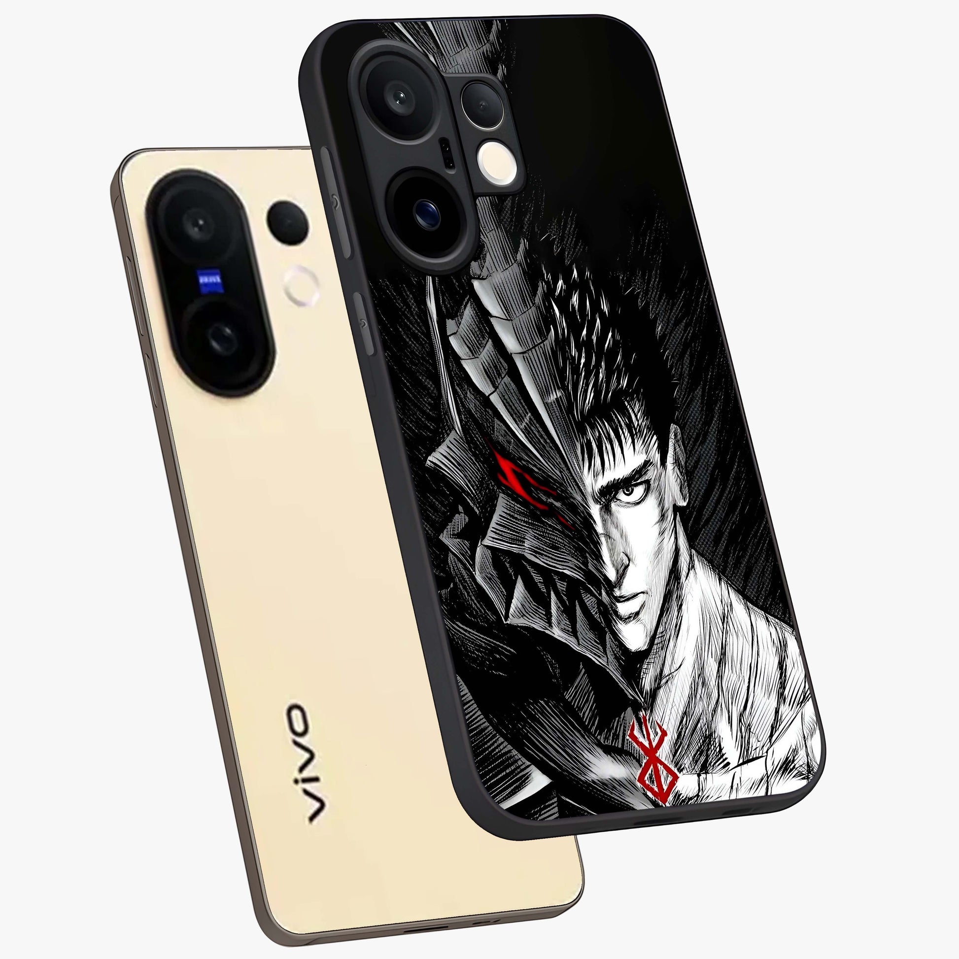 Berserker Blood Oath Glass Case displayed in angled mockup highlighting dark fantasy graphic design and powerful theme.