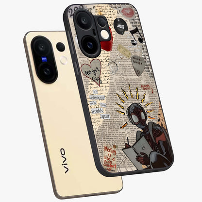 City Dream Sketch Glass Case displayed in angled mockup highlighting minimal city illustration with aesthetic sketch style.