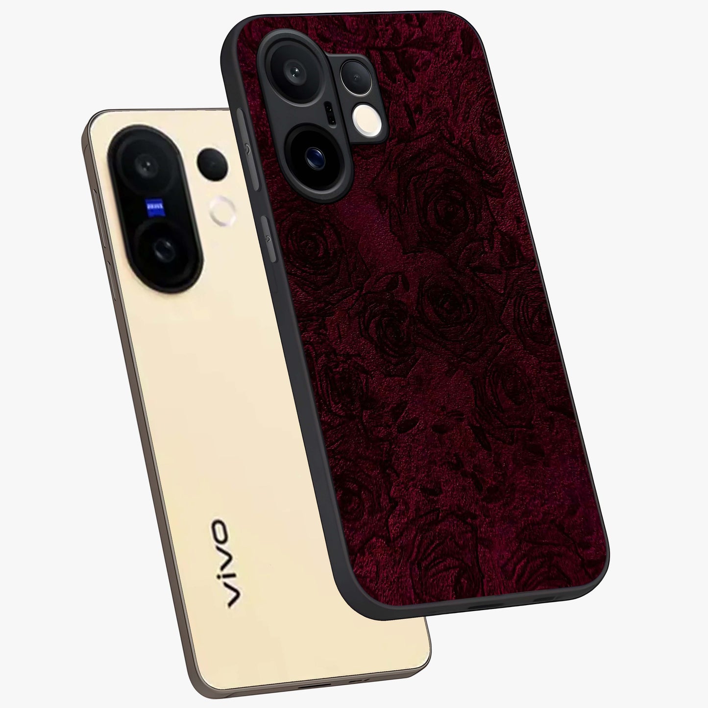 Crimson Fade Flow Glass Case displayed in angled mockup highlighting smooth gradient design with modern aesthetic style.