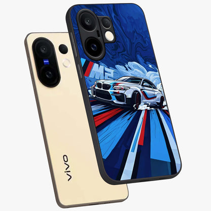 Drift Power Rush Glass Case displayed in angled mockup highlighting powerful drift car design with sporty aesthetic style.