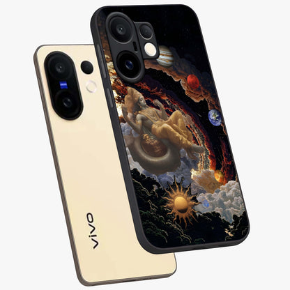 Galactic Divine God Glass Case displayed in angled mockup highlighting powerful celestial deity illustration with galactic aesthetic.