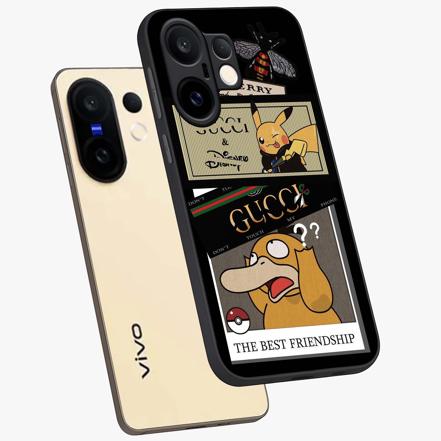 Gucci Play Mashup Glass Case displayed in angled mockup highlighting stylish fashion mashup design with bold aesthetic.
