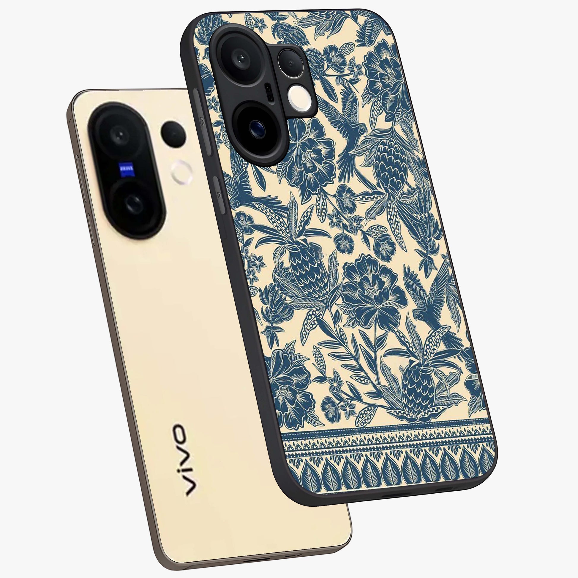 Heirloom Wild Bloom Glass Case displayed in angled mockup highlighting botanical bloom design with classic aesthetic style.
