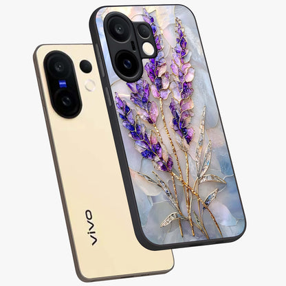 Lavender Dream Glow Glass Case displayed in angled mockup highlighting dreamy purple glow design with soft artistic style.