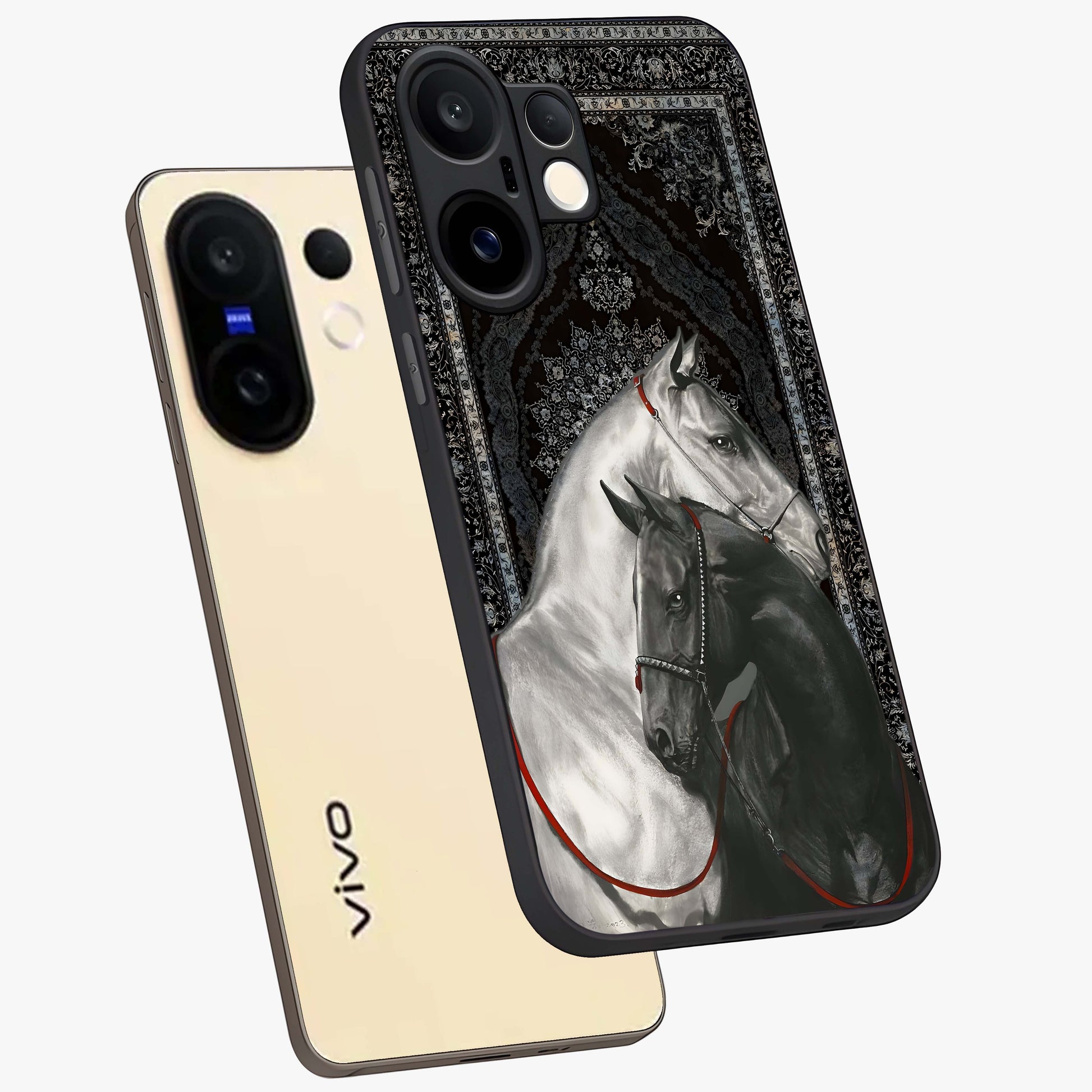 Majestic Ride Legacy Glass Case displayed in angled mockup highlighting sleek vehicle design with bold racing aesthetic.