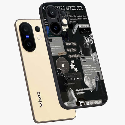 Midnight Love Echo Glass Case displayed in angled mockup highlighting elegant love inspired design with deep aesthetic style.