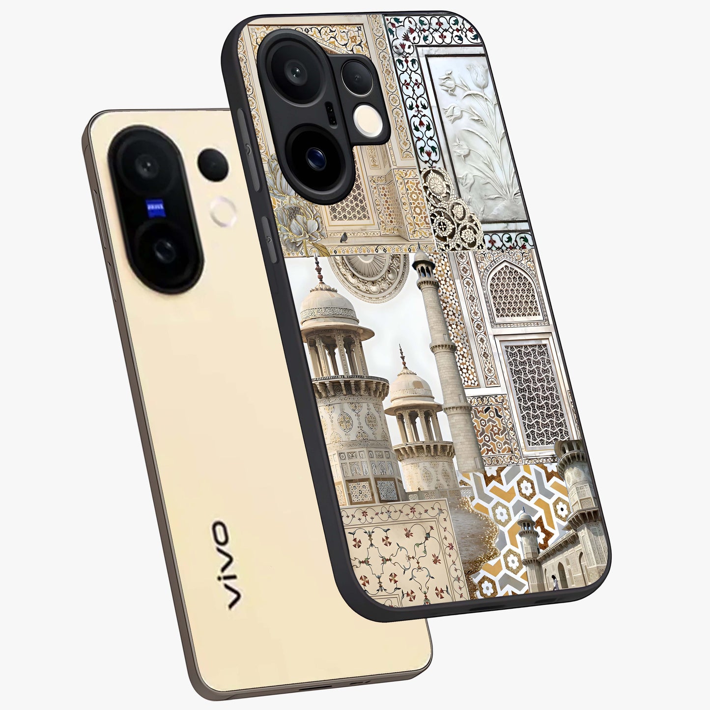 Mughal Marble Legacy Glass Case displayed in angled mockup highlighting elegant heritage marble artwork with royal aesthetic.