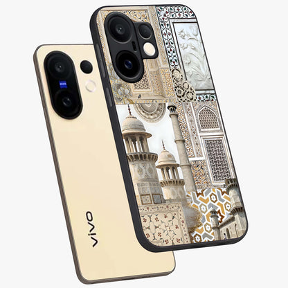 Mughal Marble Legacy Glass Case displayed in angled mockup highlighting elegant heritage marble artwork with royal aesthetic.