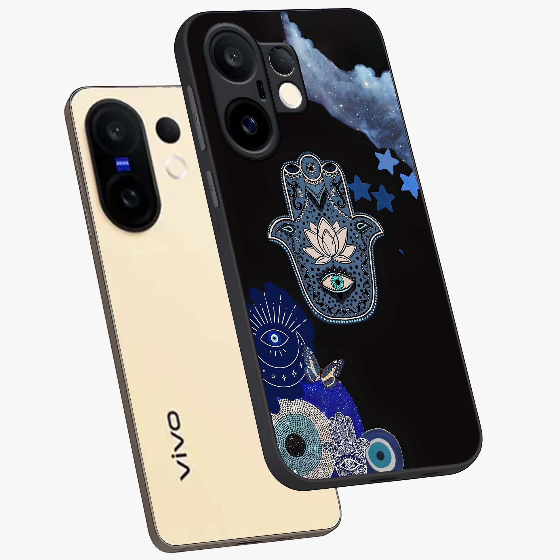 Mystic Hand Aura Glass Case displayed in angled mockup highlighting magical aura design with spiritual aesthetic style.