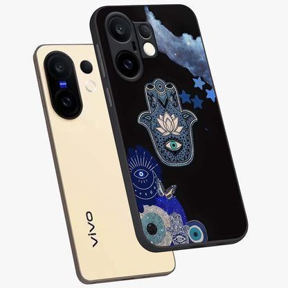 Mystic Hand Aura Glass Case displayed in angled mockup highlighting magical aura design with spiritual aesthetic style.