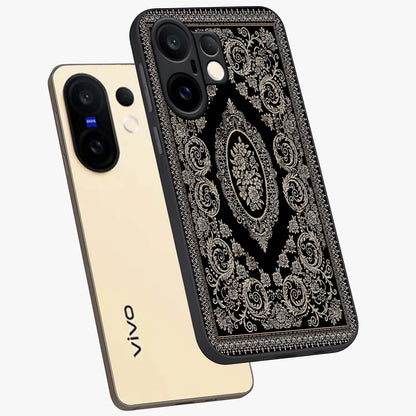 Noir Bloom Elegance Glass Case displayed in angled mockup highlighting refined flower design with stylish noir aesthetic.