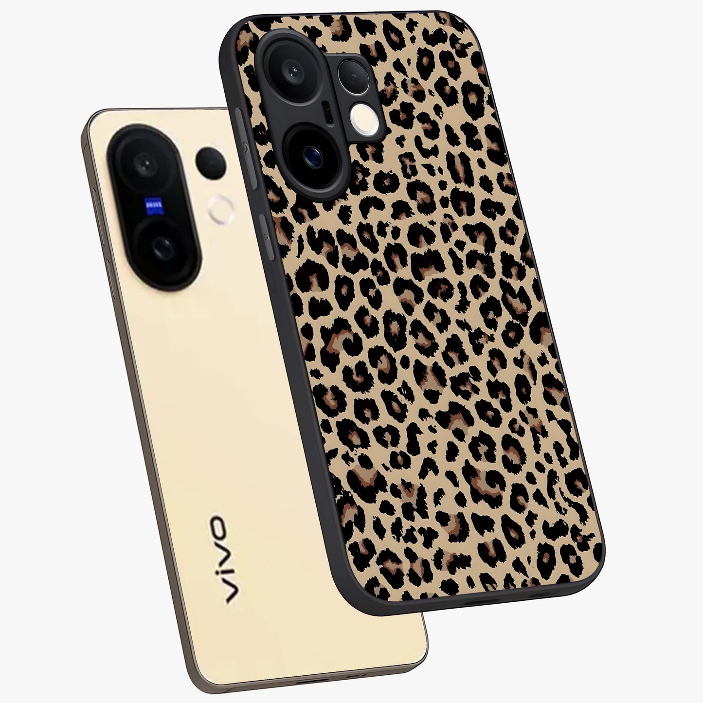 Savage Chic Pattern Glass Case displayed in angled mockup highlighting bold fashion inspired design with chic aesthetic.