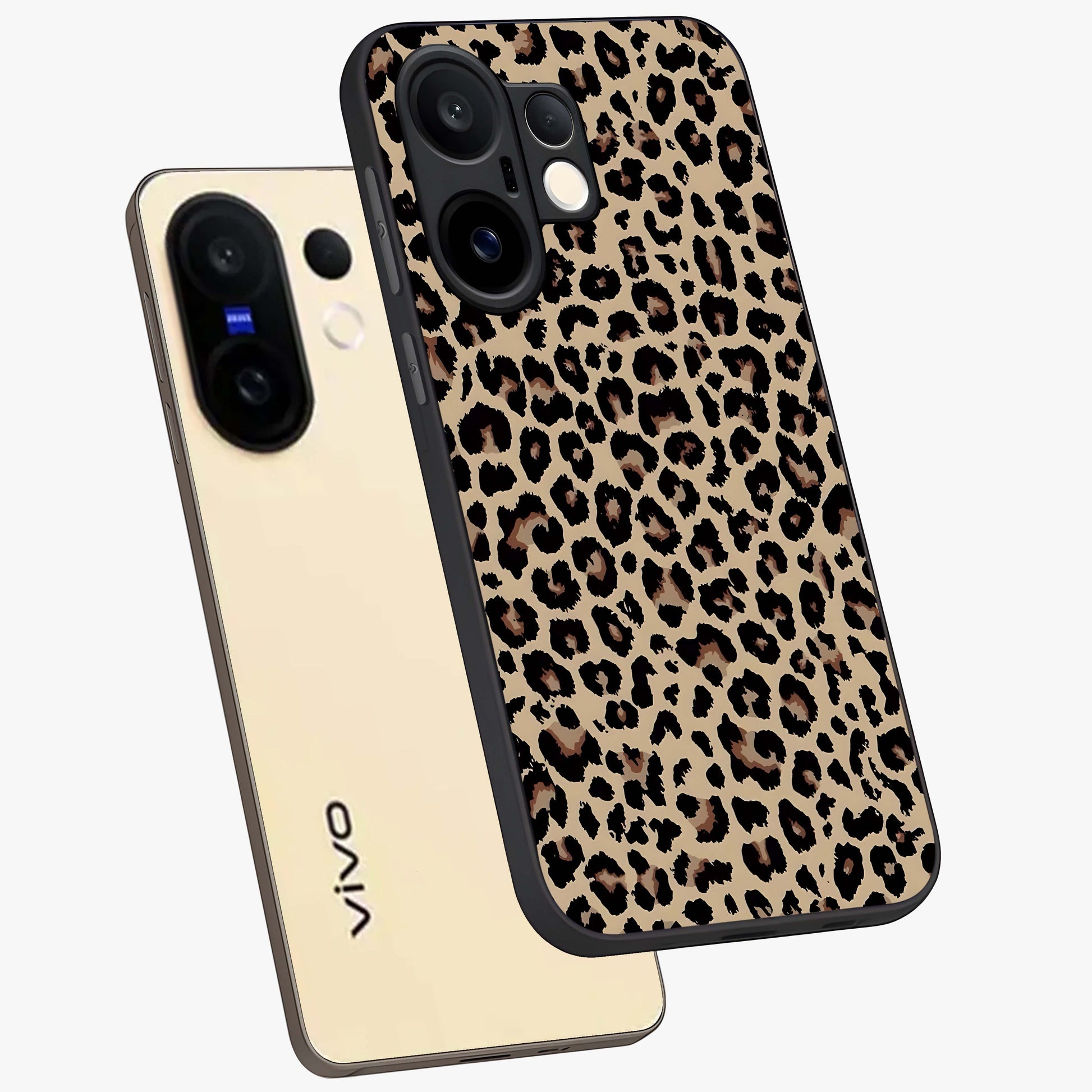 Savage Chic Pattern Glass Case displayed in angled mockup highlighting bold fashion inspired design with chic aesthetic.