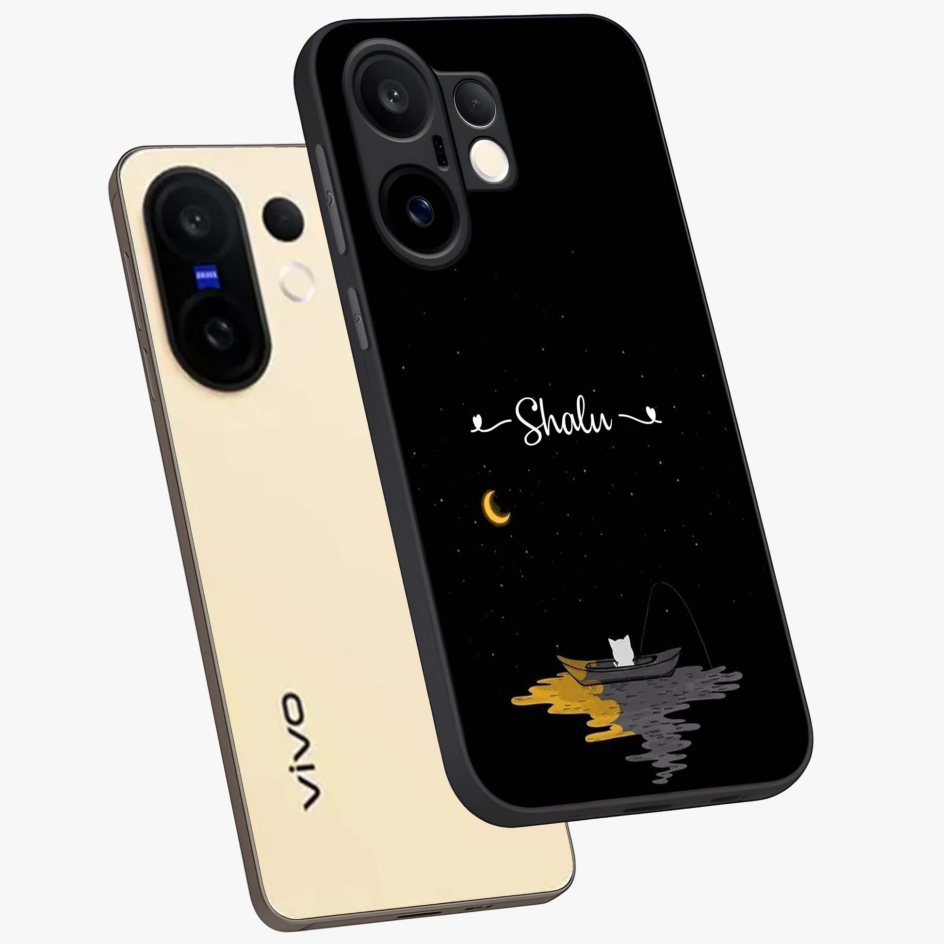 Silent Night Row Glass Case displayed in angled mockup highlighting peaceful evening design with dreamy night aesthetic.