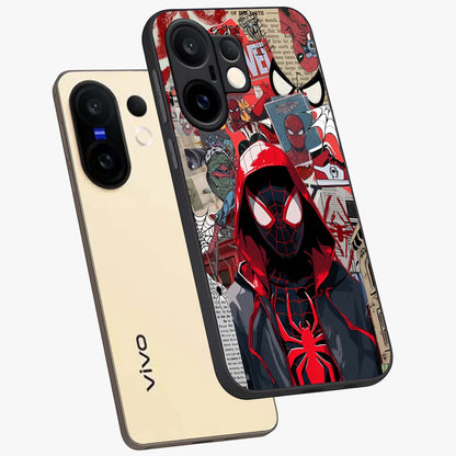 Spider Collage Street Glass Case displayed in angled mockup highlighting dynamic street style collage design with comic aesthetic.
