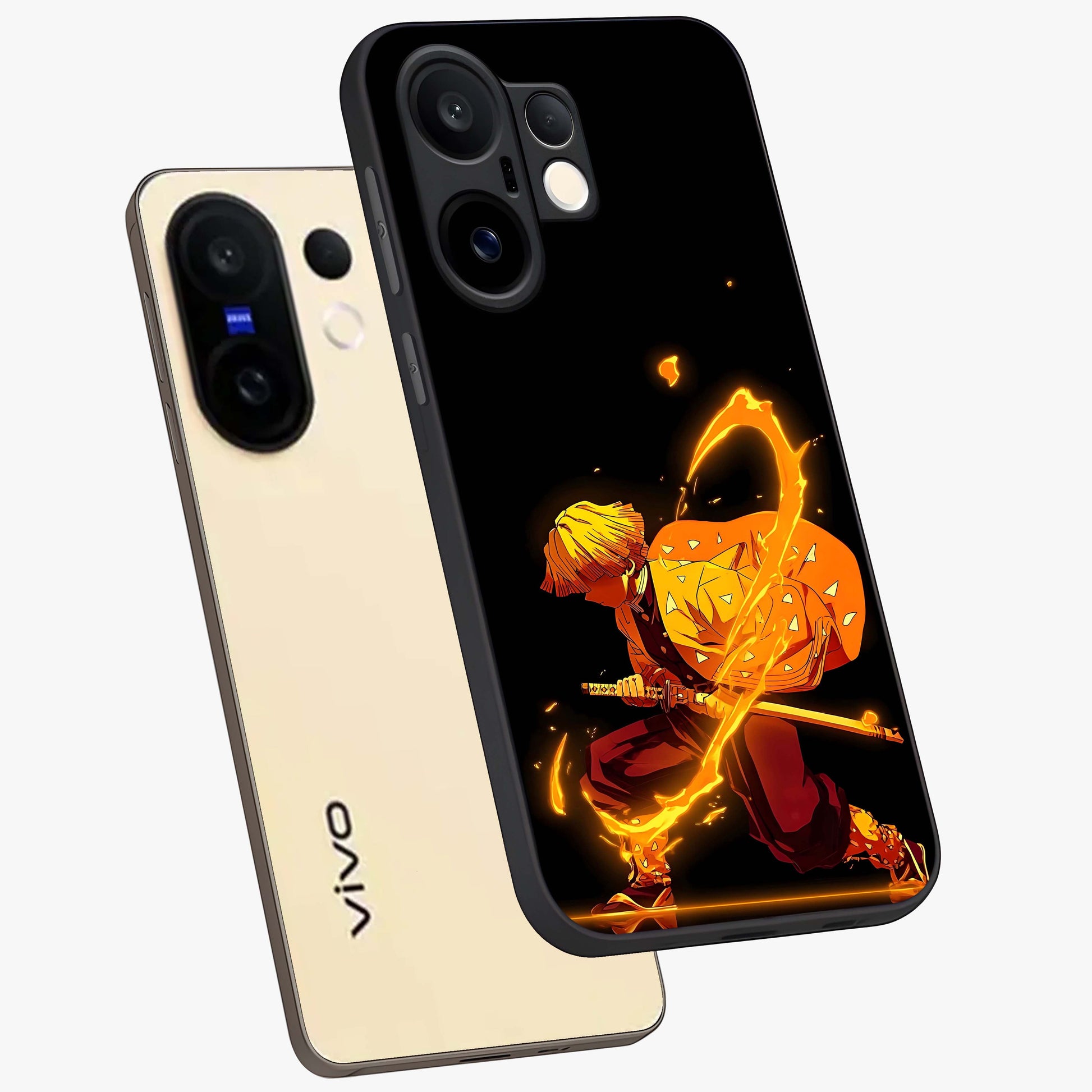Thunder Flame Execution Glass Case displayed in angled mockup highlighting dramatic fire themed design with intense fantasy aesthetic.