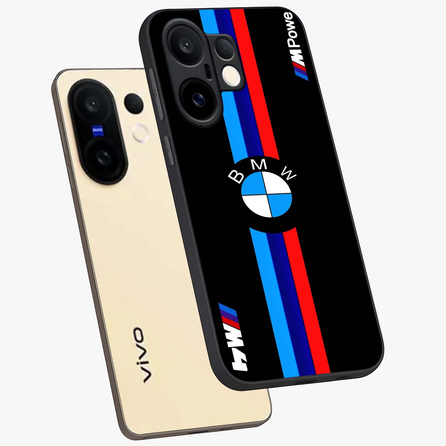 Turbo BMW Beast Glass Case displayed in angled mockup highlighting sleek racing car design with bold automotive aesthetic.