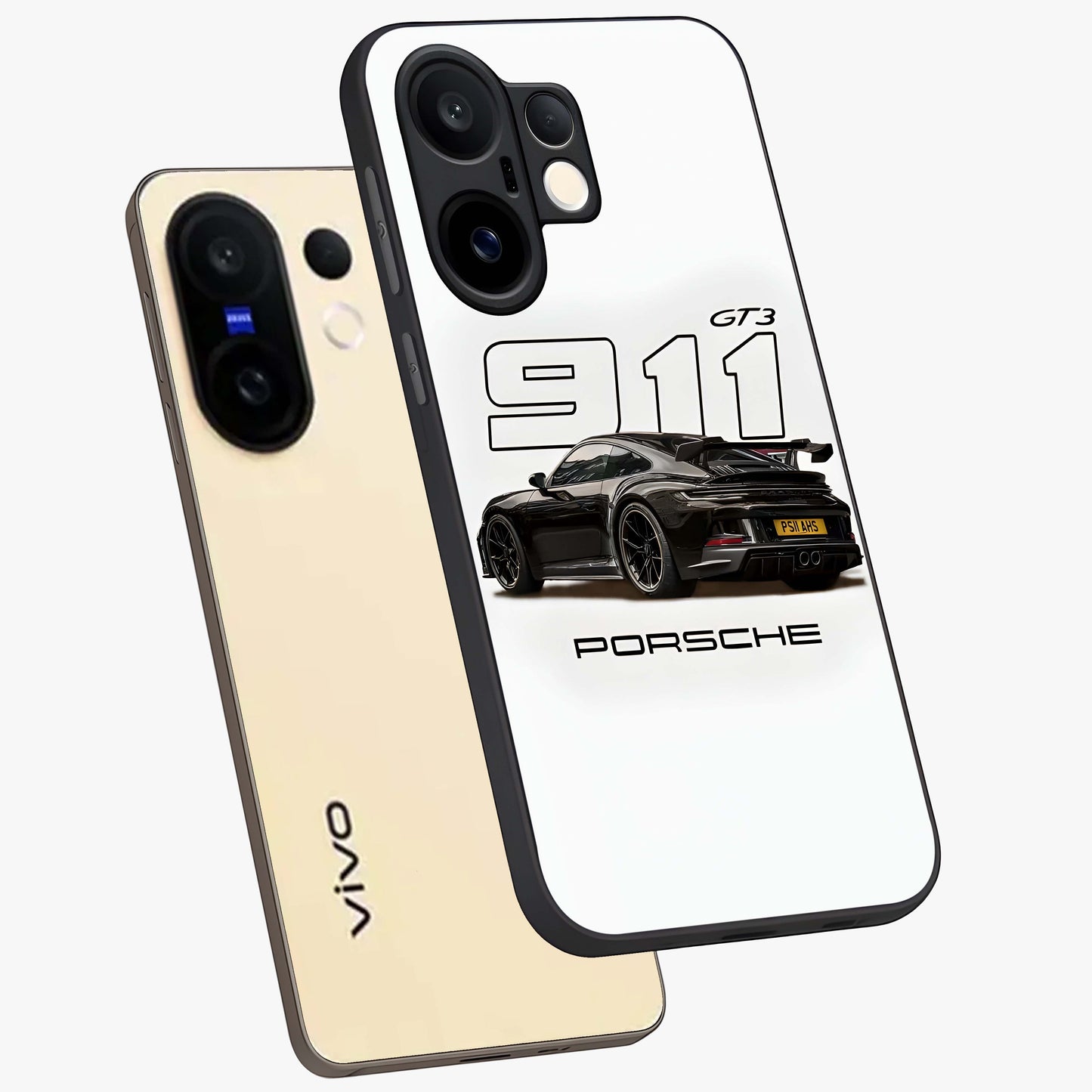 Turbo Legacy Icon Glass Case displayed in angled mockup highlighting dynamic automotive design with performance aesthetic.